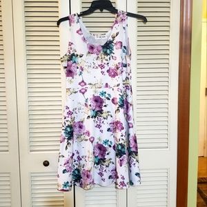 Fit and flare floral tank dress XL
